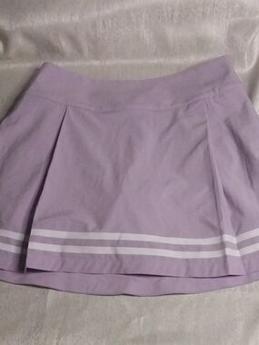 CALIA by Carrie Underwood Lilac Pleated Skort with White Stripes